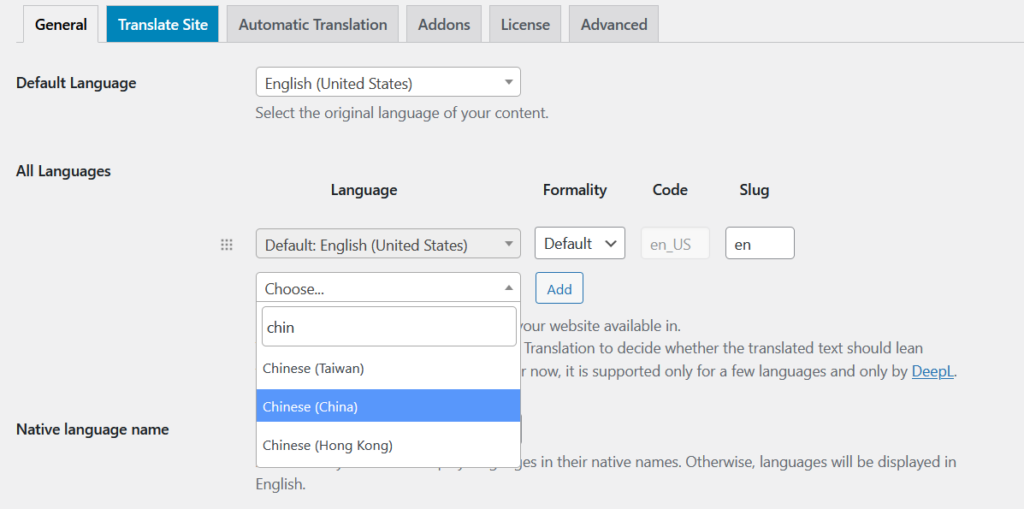 multilingual website 